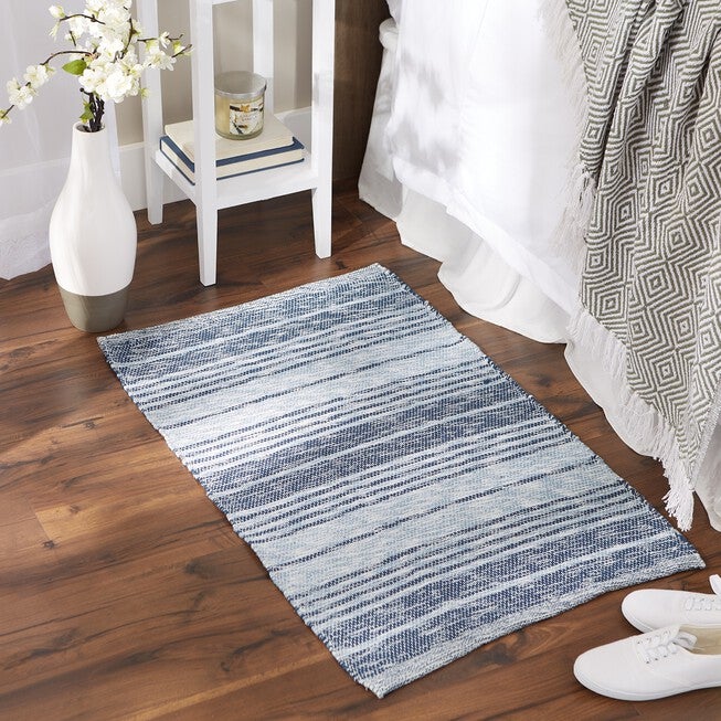 Variegated Stone Handwoven Recycled Yarn Rug 2X3 Ft Floor Coverings, , alternate image number null