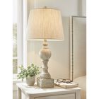Cottage Antique White Resin 26.5" Table Lamp, Set 2, , on-hover image number 1