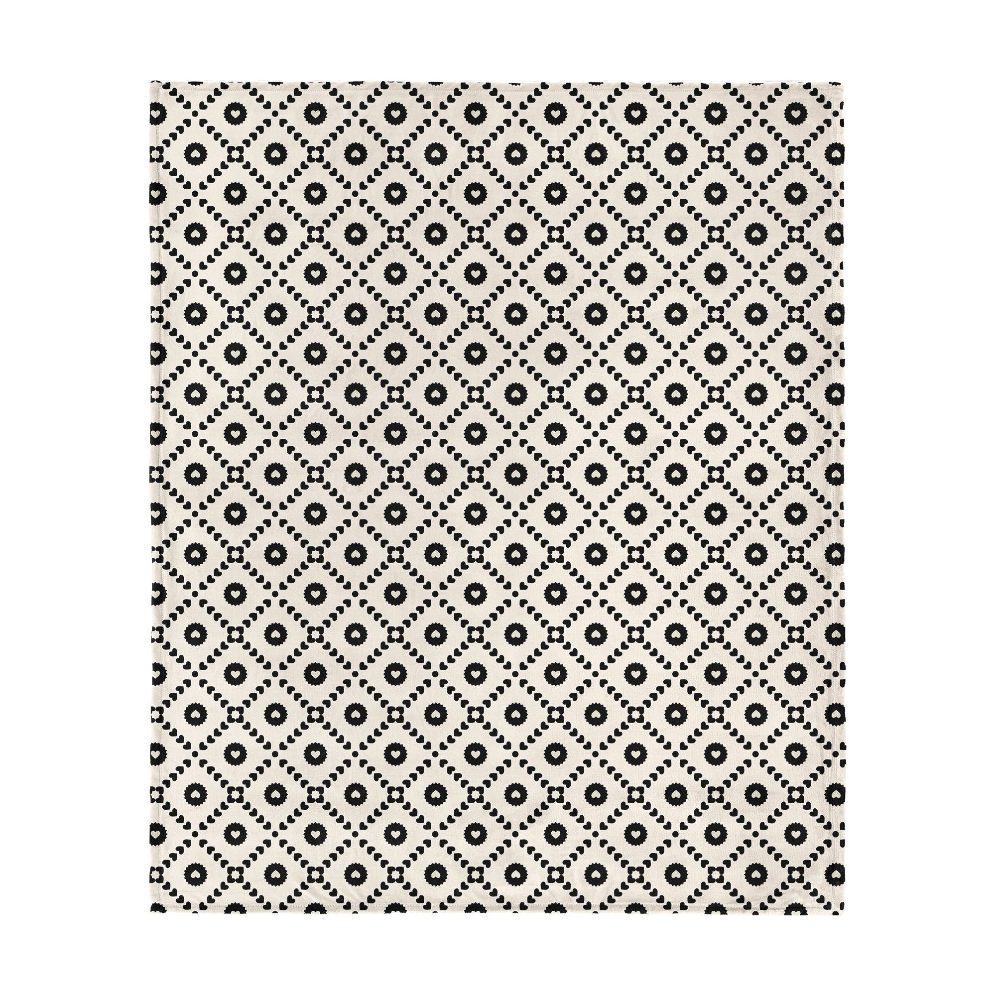 Valentine's Day Silk Touch Throw Blanket 60x80 Inches, BLACK HEARTS, hi-res image number 0