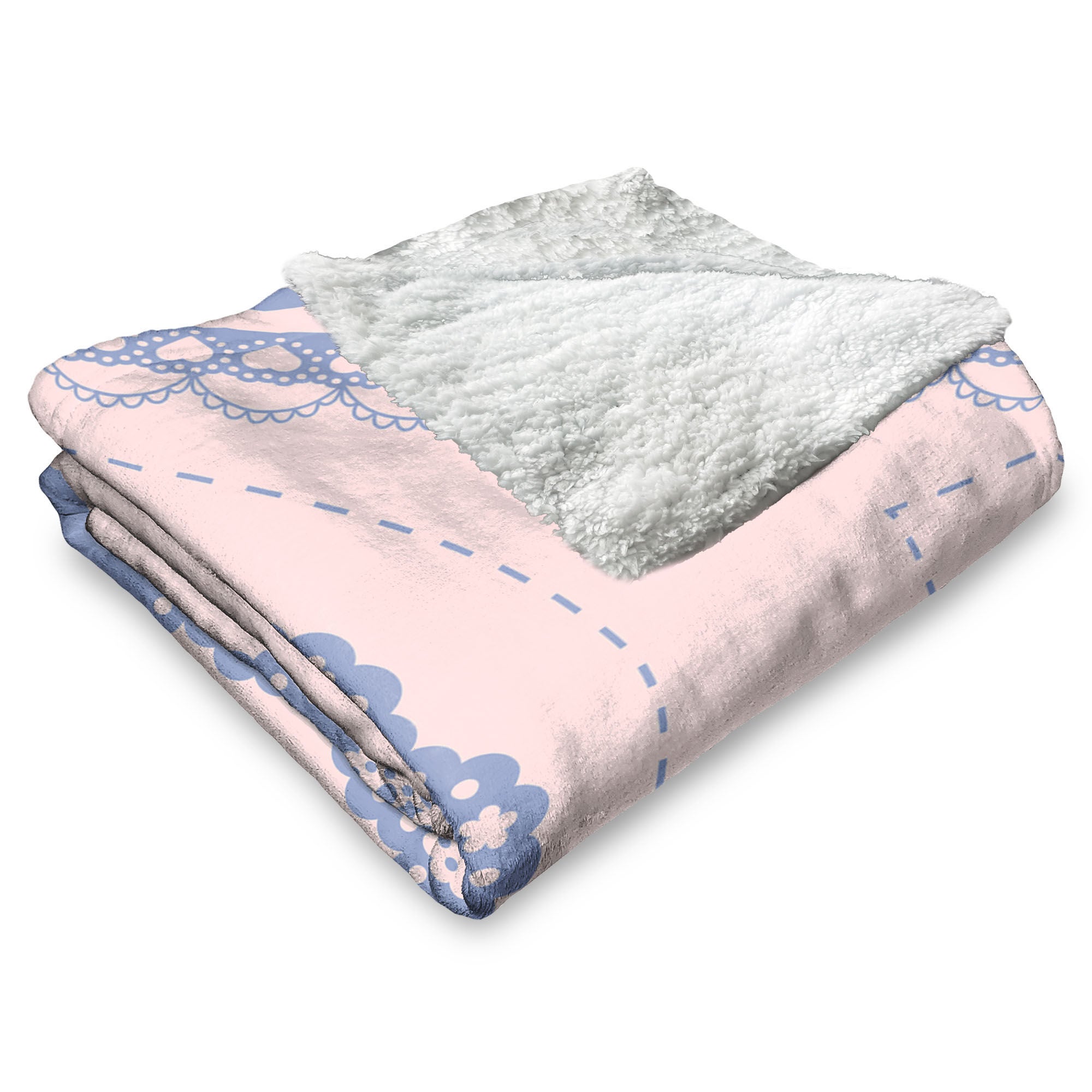 Valentine's Day Vintage Hearts Silk Touch Sherpa Throw Blanket 50x60 Inches, HEART THROW, alternate image number 3