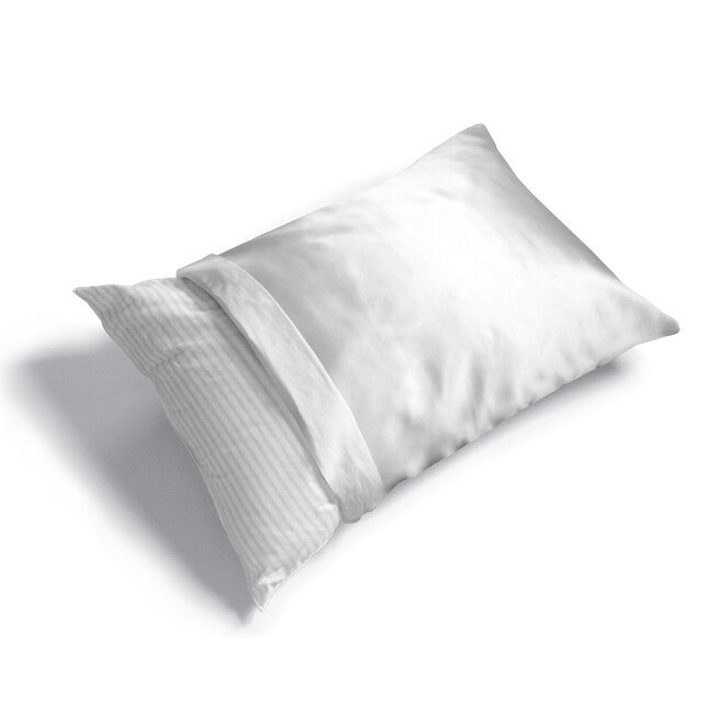 6-Pack Satin Polyester Pillow Protector, WHITE, hi-res image number 0