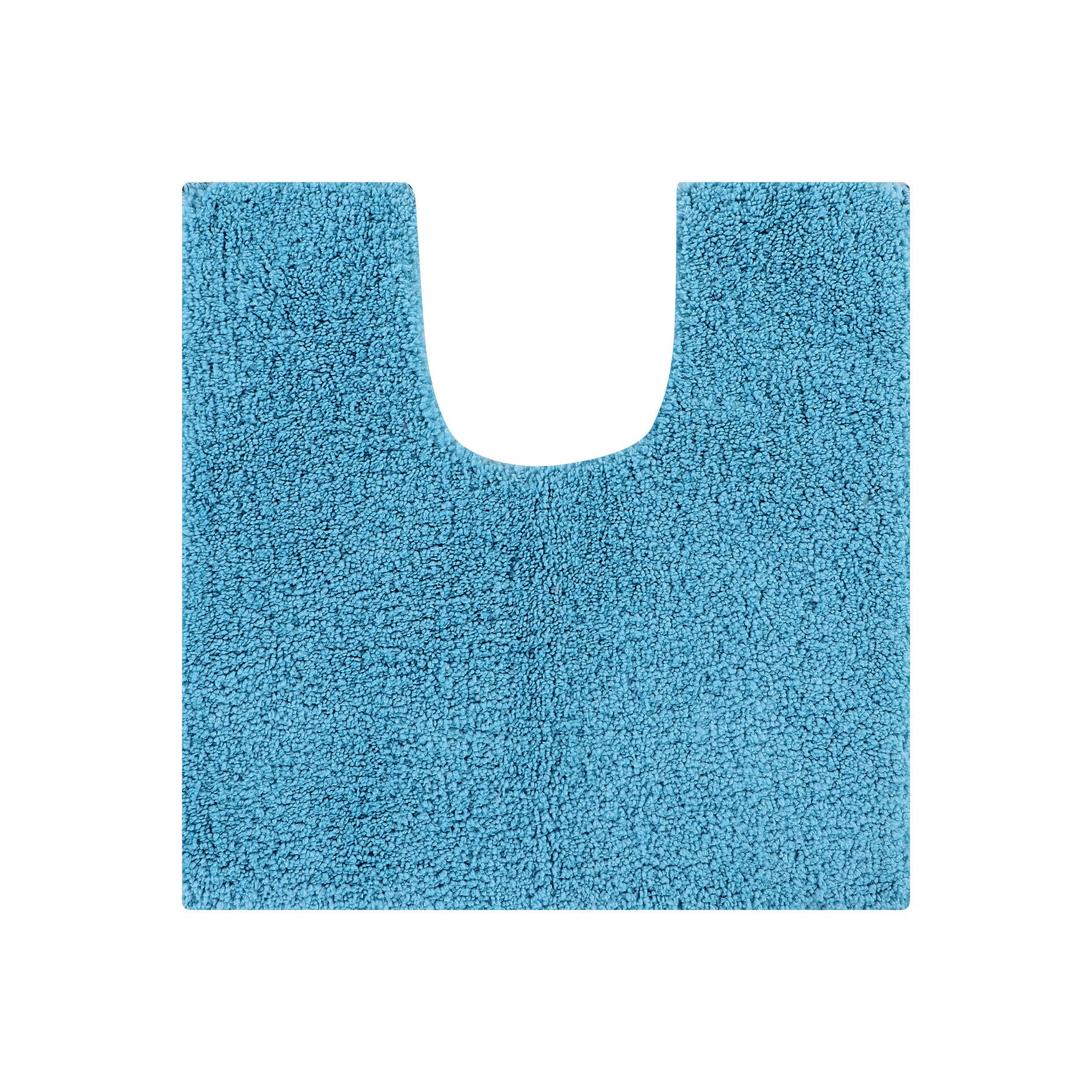 Micro Plush Collection 100% Polyester 20 inches X 20 inches Contour Bath Rug, BLUE, hi-res image number 0