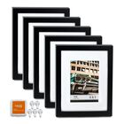 8 X 10 Picture Frame W-Mat/11 X 14 Without Mat - Black - 5 Units, BLACK, hi-res image number null