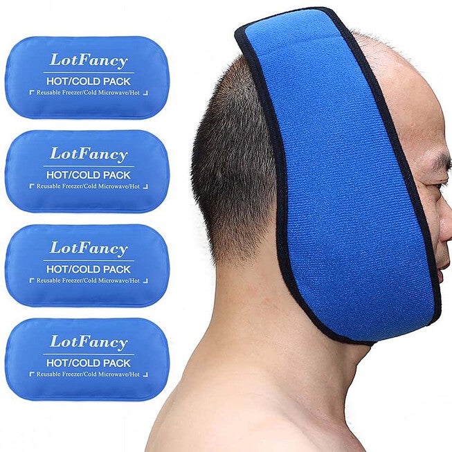 Theragel Ice Pack For Jaw, Head, Chin Wellness, BLUE, hi-res image number null