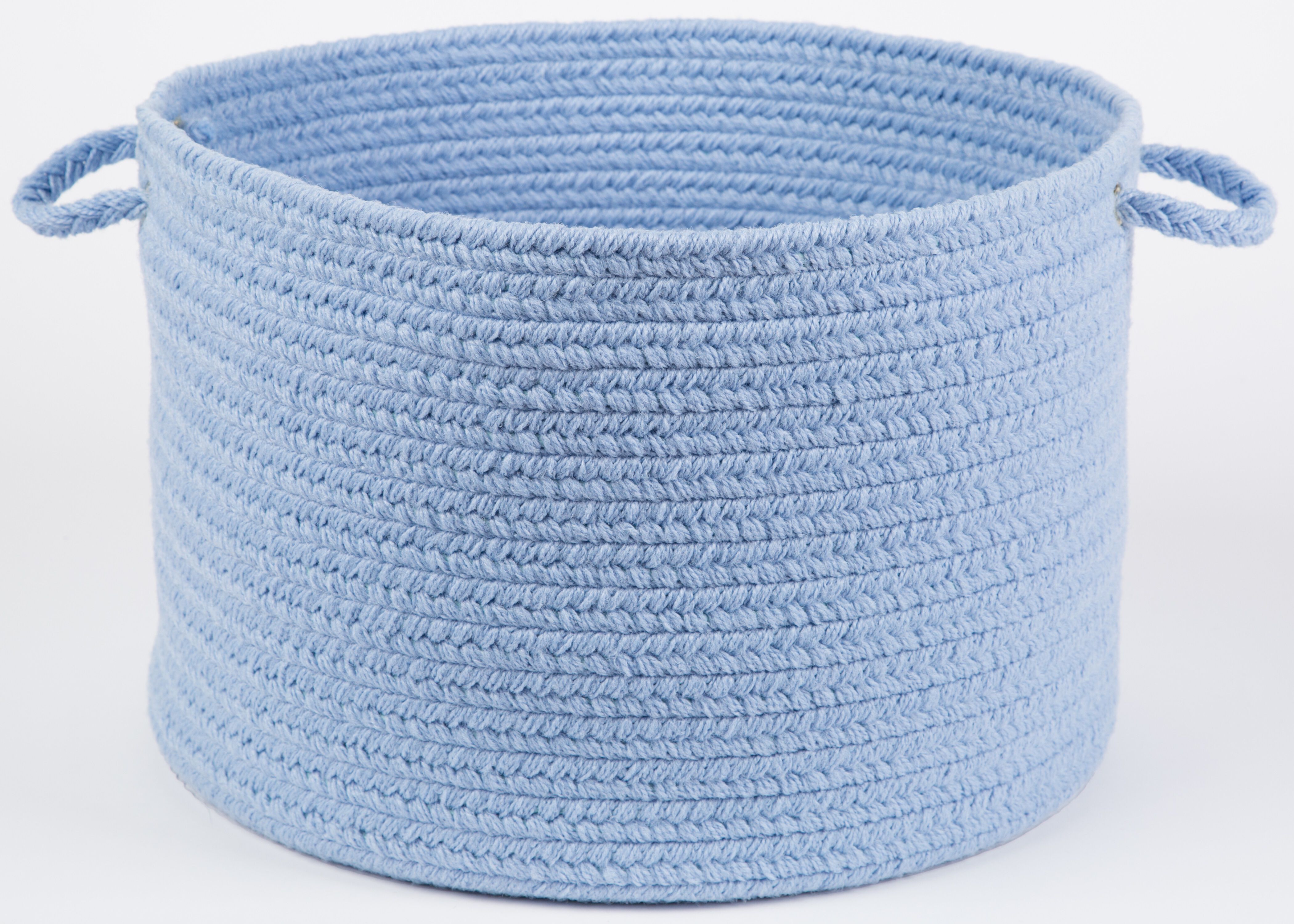 18 inches x 12 inches Braided Basket with Handles, HYDRANGEA, hi-res image number 0