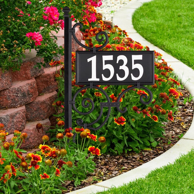 Nite Bright Ironwork Reflective Address Post Sign, , alternate image number 7
