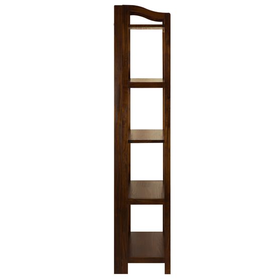 Stratford 5-Shelf Folding Bookcase-Warm Brown, , alternate image number null