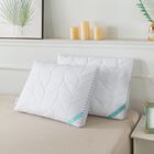 Antimicrobial Quilted Nano Feather Gusseted Pillow Bed Pillow, WHITE, hi-res image number null