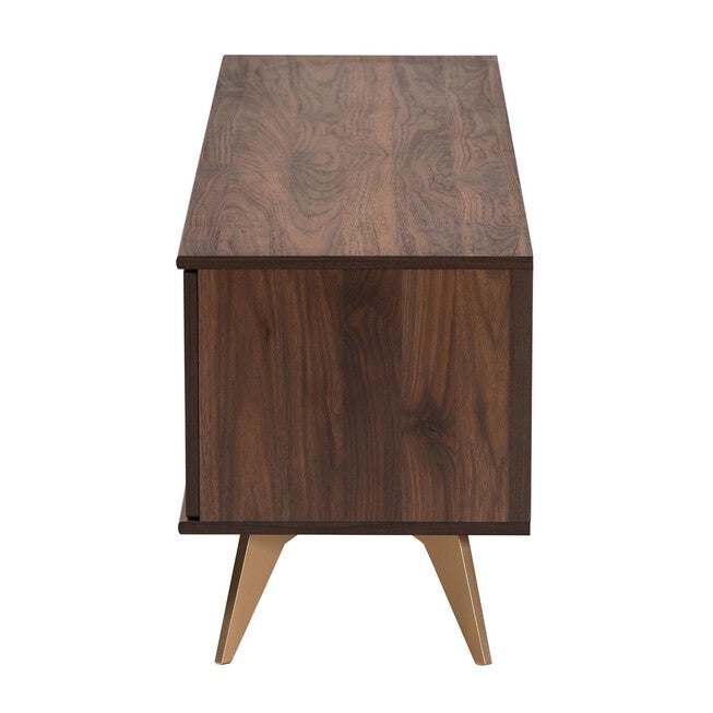 Graceland Mid-Century Modern Transitional Walnut Brown Finished Wood 2-Door Tv Stand, , alternate image number null