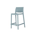 Single outdoor stackable counter stool in light blue