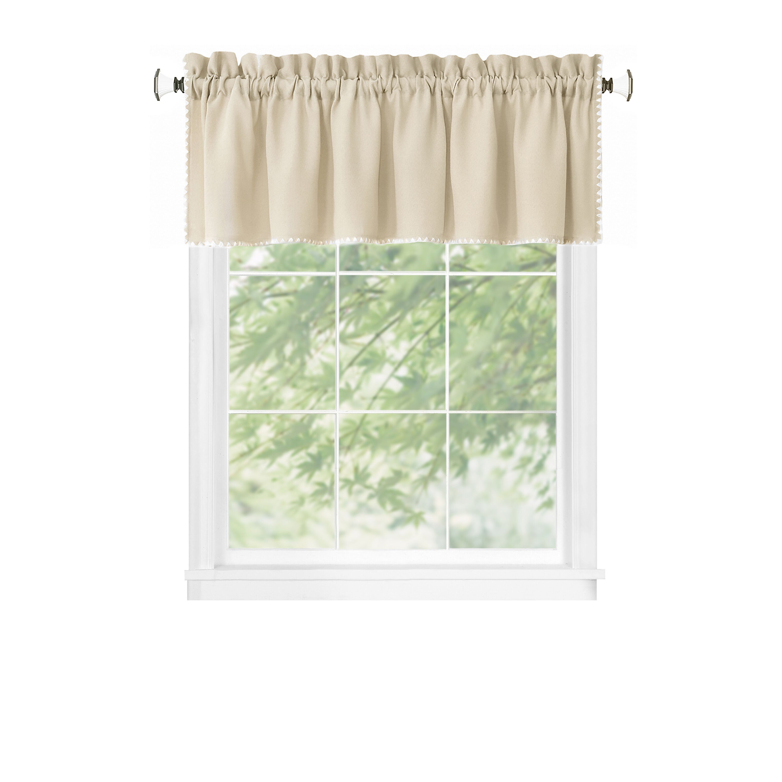 Kendal Window Curtain Valance, TAN, alternate image number 1