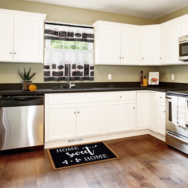 Modern Farmhouse Tier and Valance Window Curtain Set, , on-hover image number 1