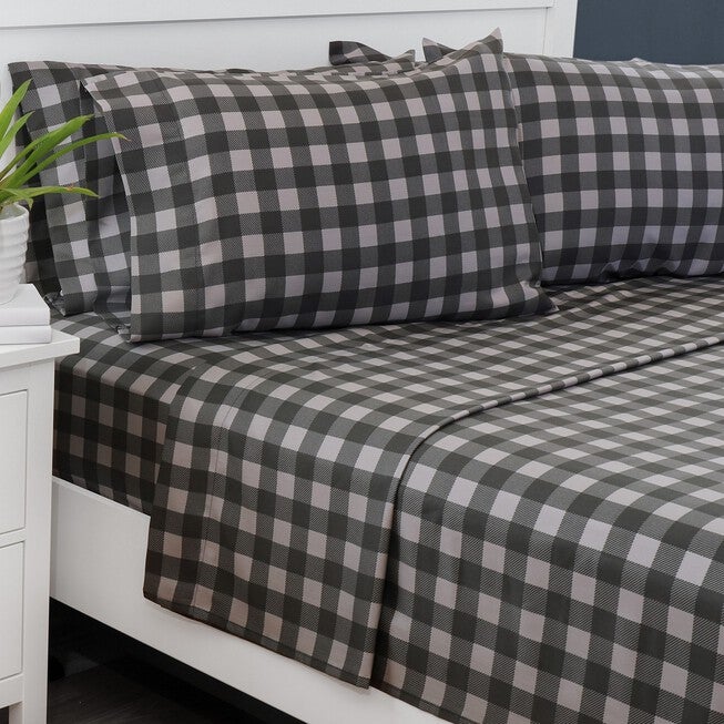 Ecko Buffalo Check Microfiber Sheet Set Sheet Set, , on-hover image number 1