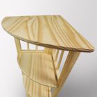 4-Shelf Corner Folding Bookcase-Natural, , alternate image number null