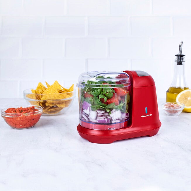 Kalorik 1.5 Cup Cordless Electric Food Chopper, Red, , alternate image number 4