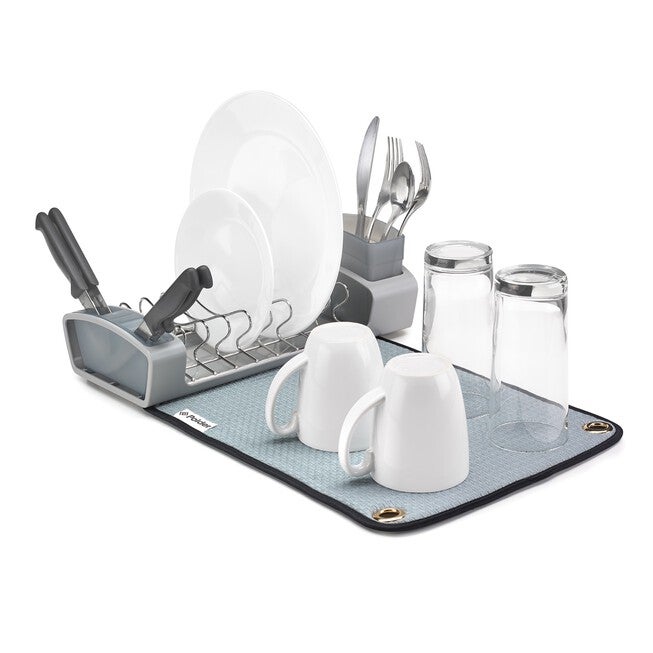 FOLD AWAY DISH RACK, STAINLESS STEEL, hi-res image number 0