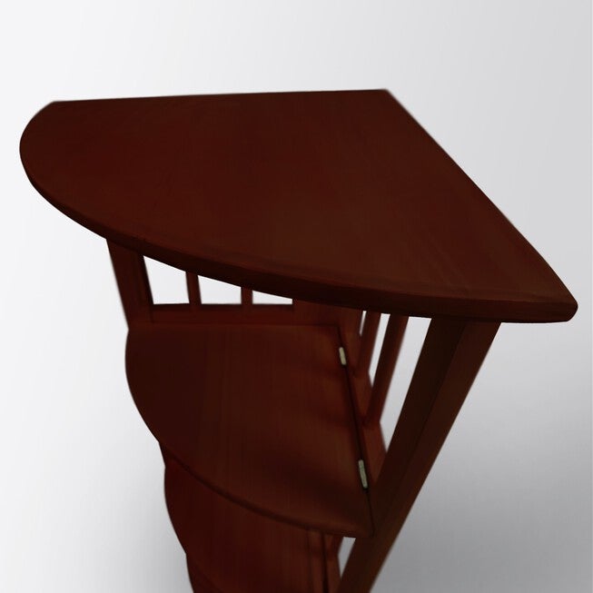 4-Shelf Corner Folding Bookcase - Truffle Brown, , alternate image number null