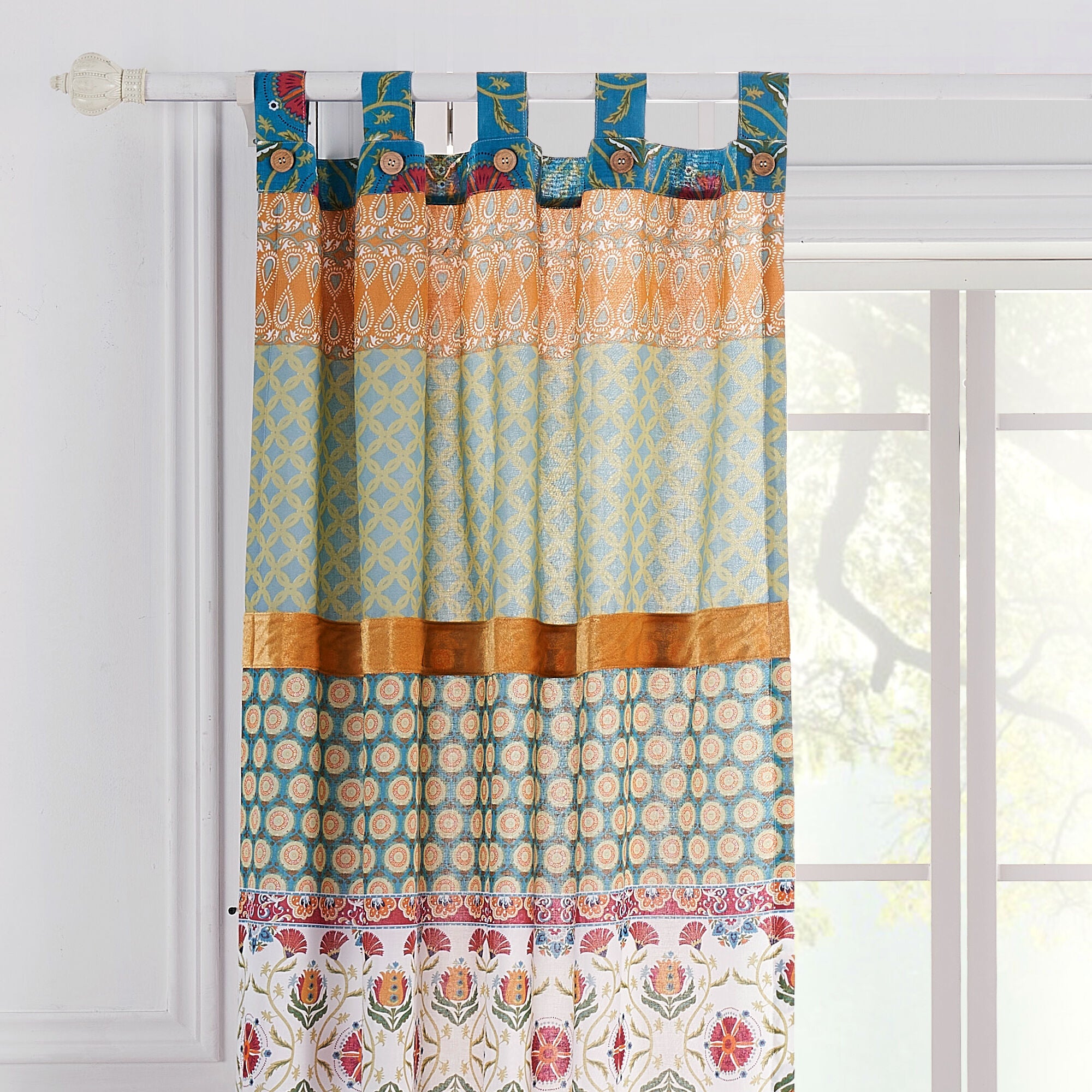 Thalia Window Curtain Panels, Set of 2, 84 inches, Tango, TANGO, alternate image number 3