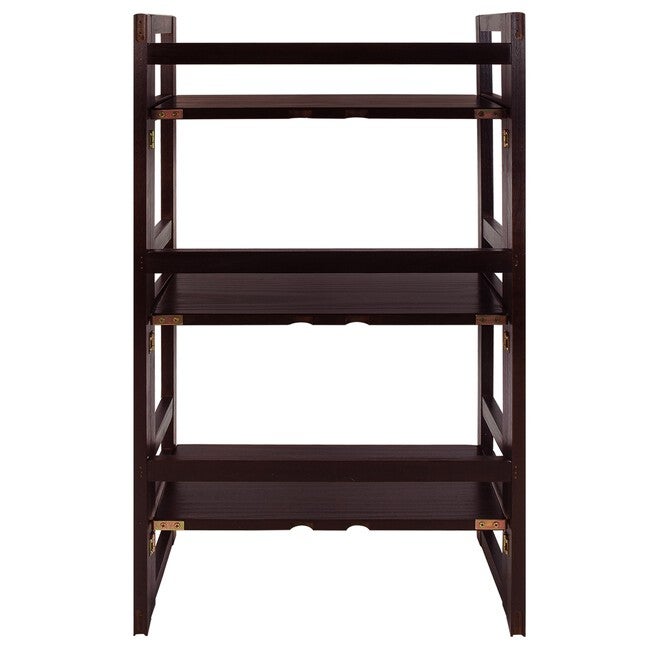 3-Shelf Folding Student Bookcase 20.75 inches Wide-Espresso, , alternate image number 3