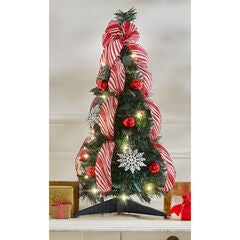 Fully Decorated Pre-Lit 2FT Pop-Up Tabletop Christmas Tree
