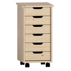 Croghan Six Drawer Rolling Storage Cart, , alternate image number null
