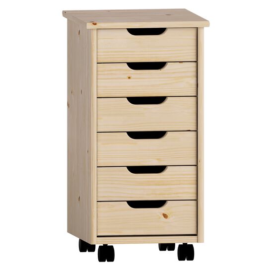 Croghan Six Drawer Rolling Storage Cart, , alternate image number null