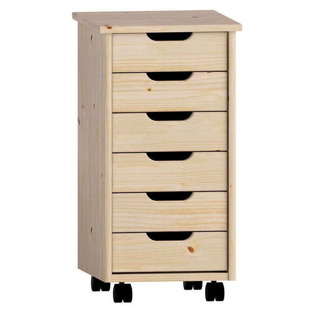 Croghan Six Drawer Rolling Storage Cart, , alternate image number 2