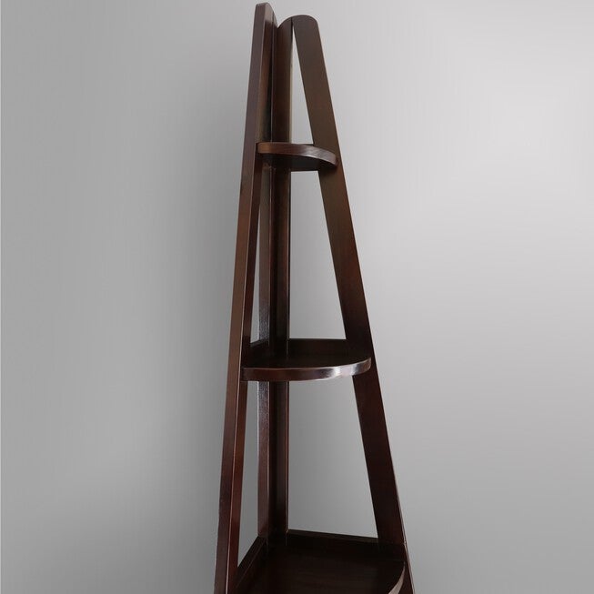 5-Shelf Corner Ladder Bookcase-Espresso, , alternate image number 9