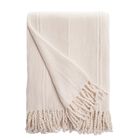 Battilo Home Cable Knit Woven Luxury Throw Blanket With Tasseled Ends, 50"x60", , on-hover image number null