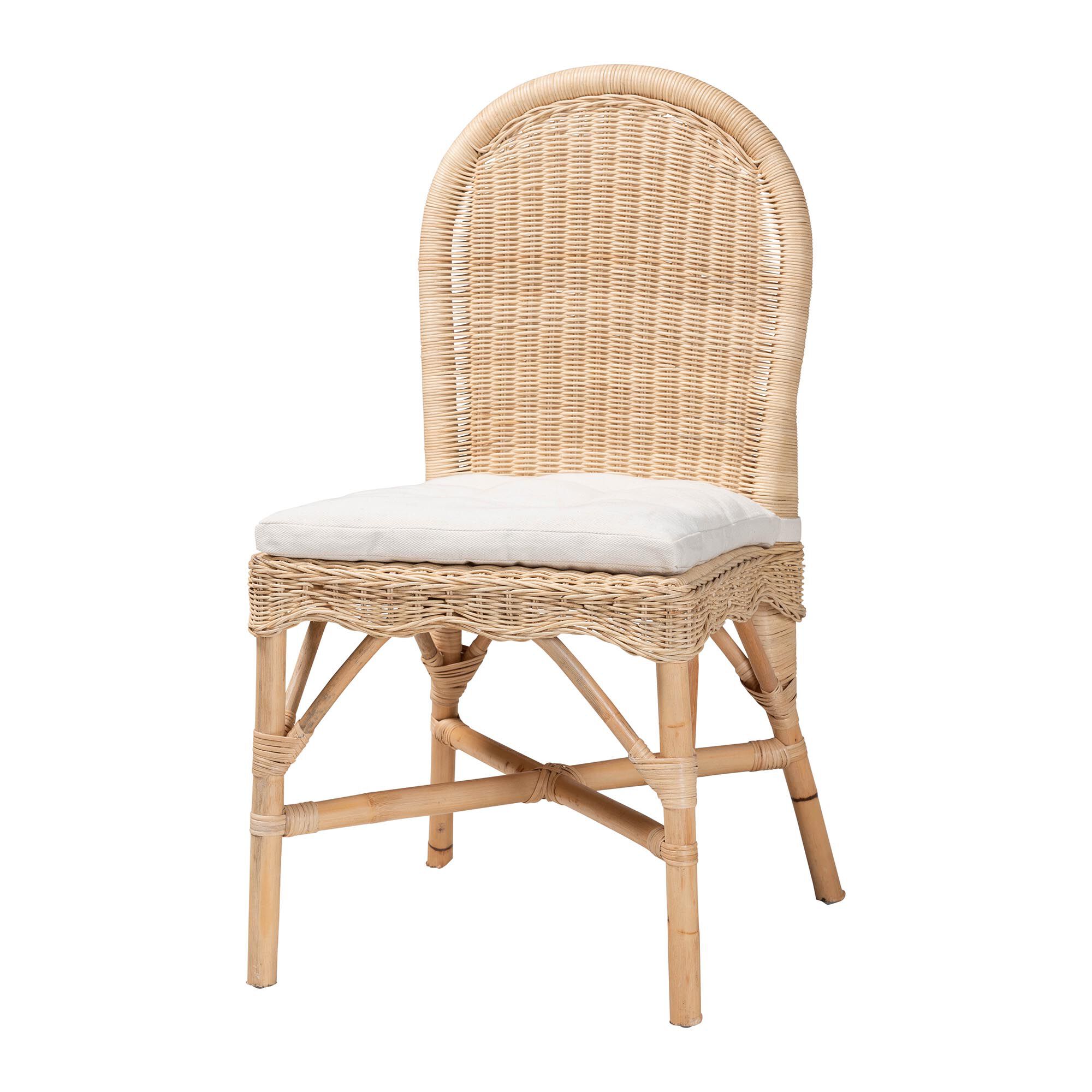 Bilu Bohemian Natural Rattan Dining Chair, NATURAL, alternate image number 1