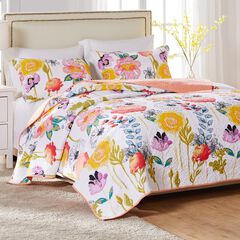 Watercolor Dream Floral 100% Cotton Quilt Set