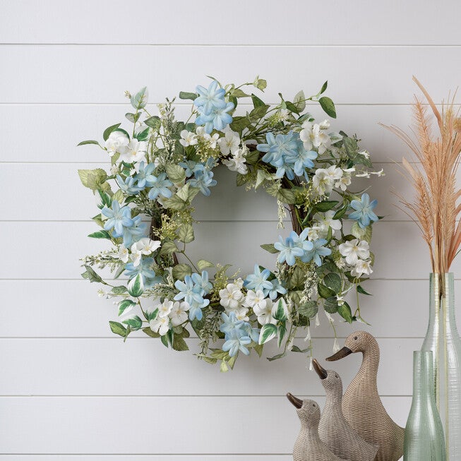 Mini Blossom Wreath 23 inchesD Polyester, , on-hover image number 1