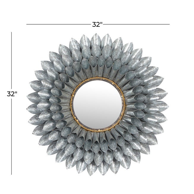 Grey Contemporary Metal Wall Mirror, , alternate image number null