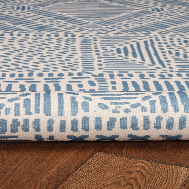 Washable Cayden Ivory/Blue Rug, , alternate image number null
