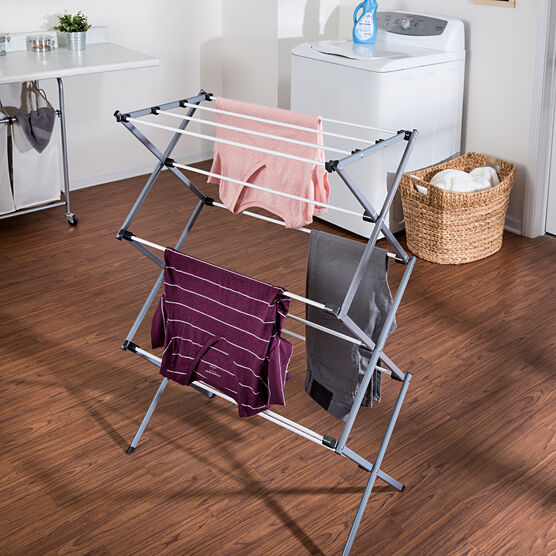 Folding Drying Rack, SILVER WHITE, hi-res image number null