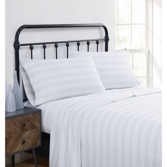 Bryce Stripe Flannel Sheet Set, , alternate image number 4