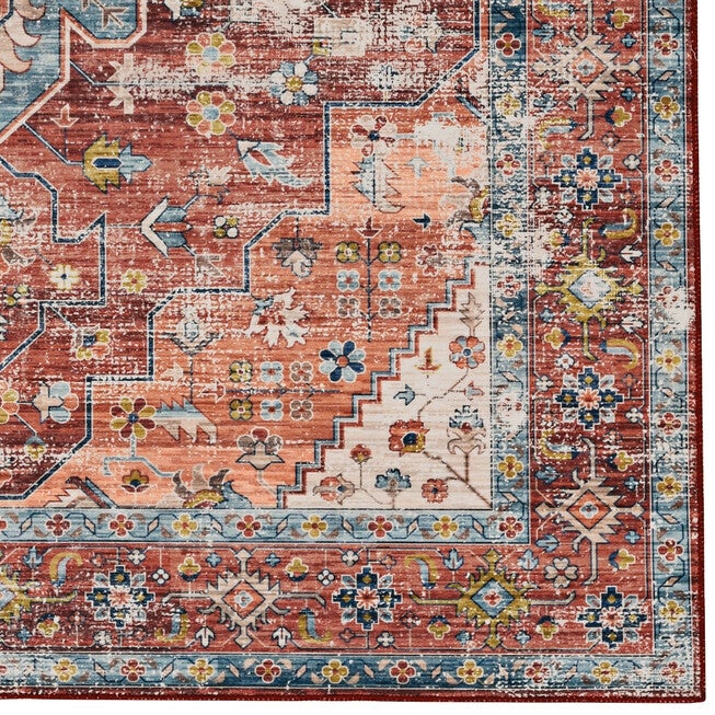 Washable Carter Rust/Ivory Rug, , alternate image number 3