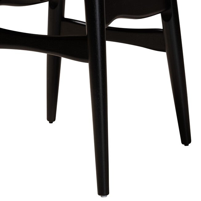 Tarana Mid-Century Modern Grey Fabric And Walnut Brown Finished Wood 2-Piece Dining Chair Set, , alternate image number 18