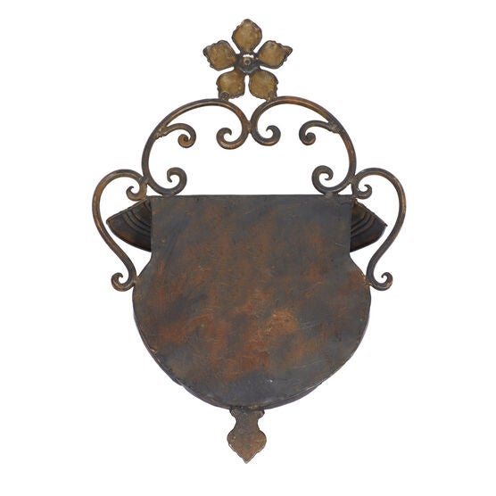 Dark Brown Iron Traditional Planter, , on-hover image number null