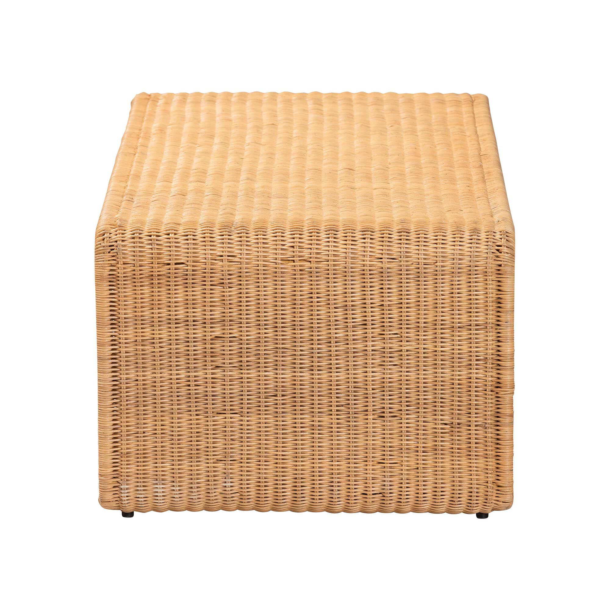 Nevada Bohemian Light Honey Rattan Coffee Table, HONEY, alternate image number 3