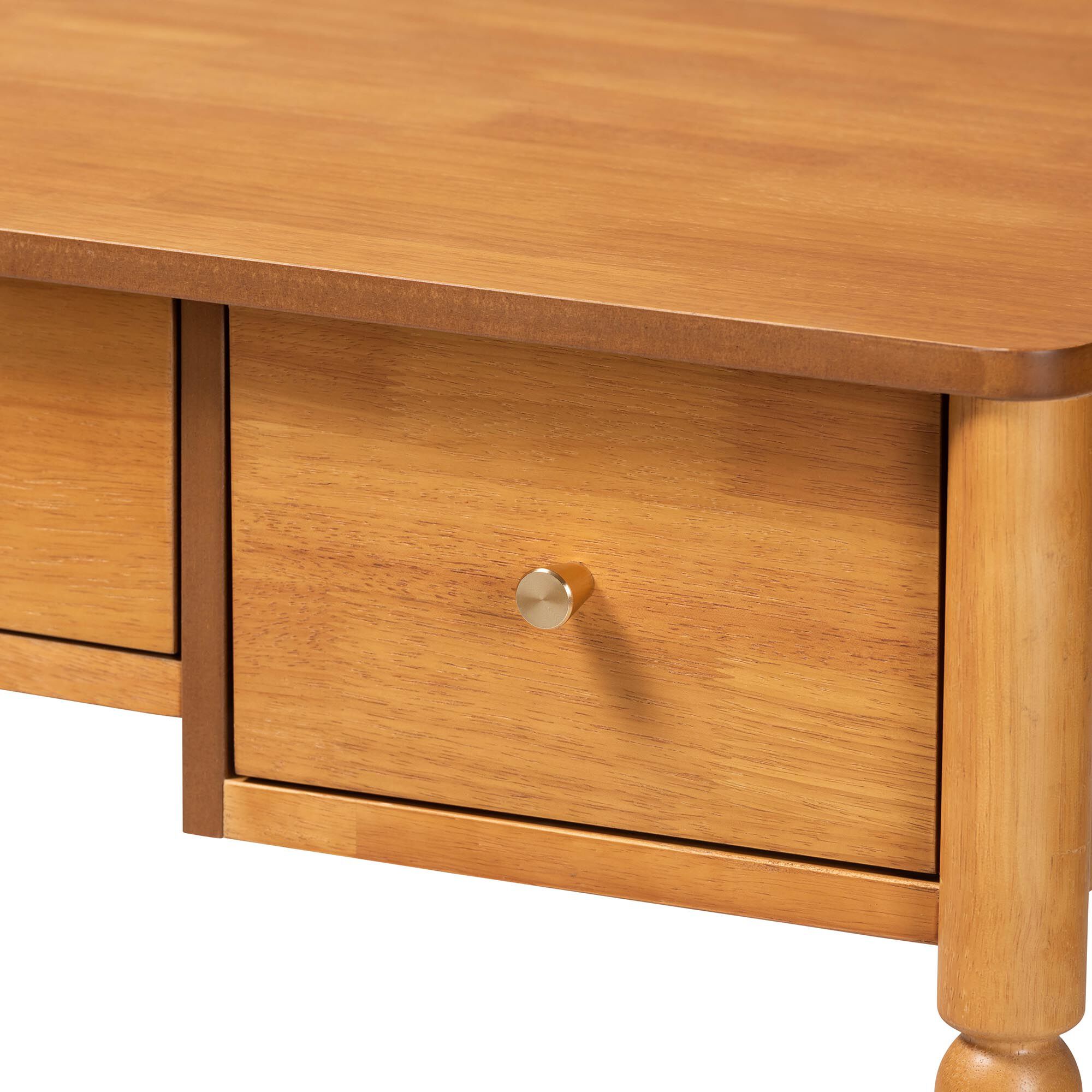 Lucera Bobbin Writing Desk, BROWN, alternate image number 6