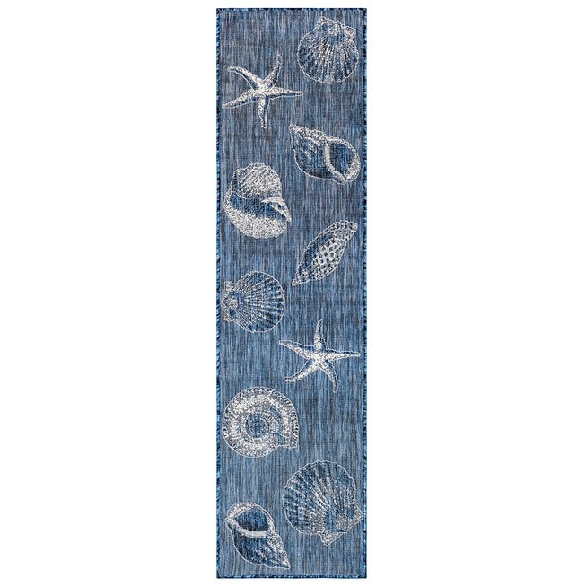 Liora Manne Carmel Shells Indoor/Outdoor Rug Aqua 23 inchesX7 feet 6 inches, , alternate image number 6
