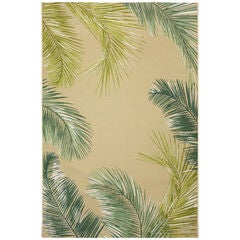 Liora Manne Marina Palm Border Indoor/Outdoor Area Rug Aqua 7