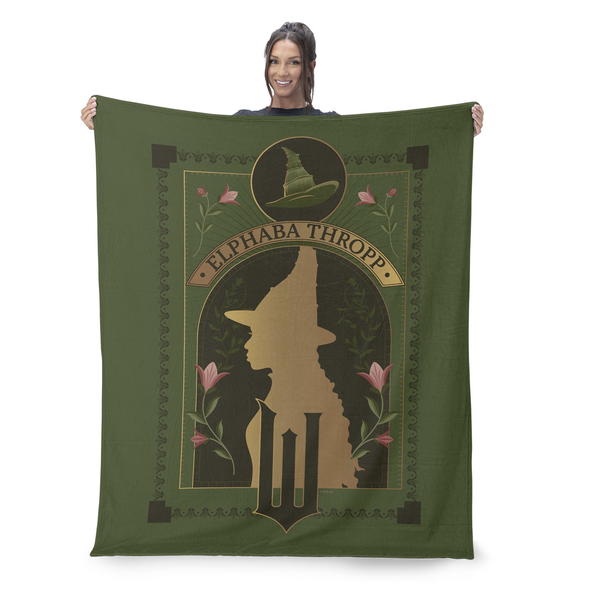 Wicked Elphaba Thropp Silk Touch Sherpa Throw Blanket 50x60 inches, ELPHABA, on-hover image number 1