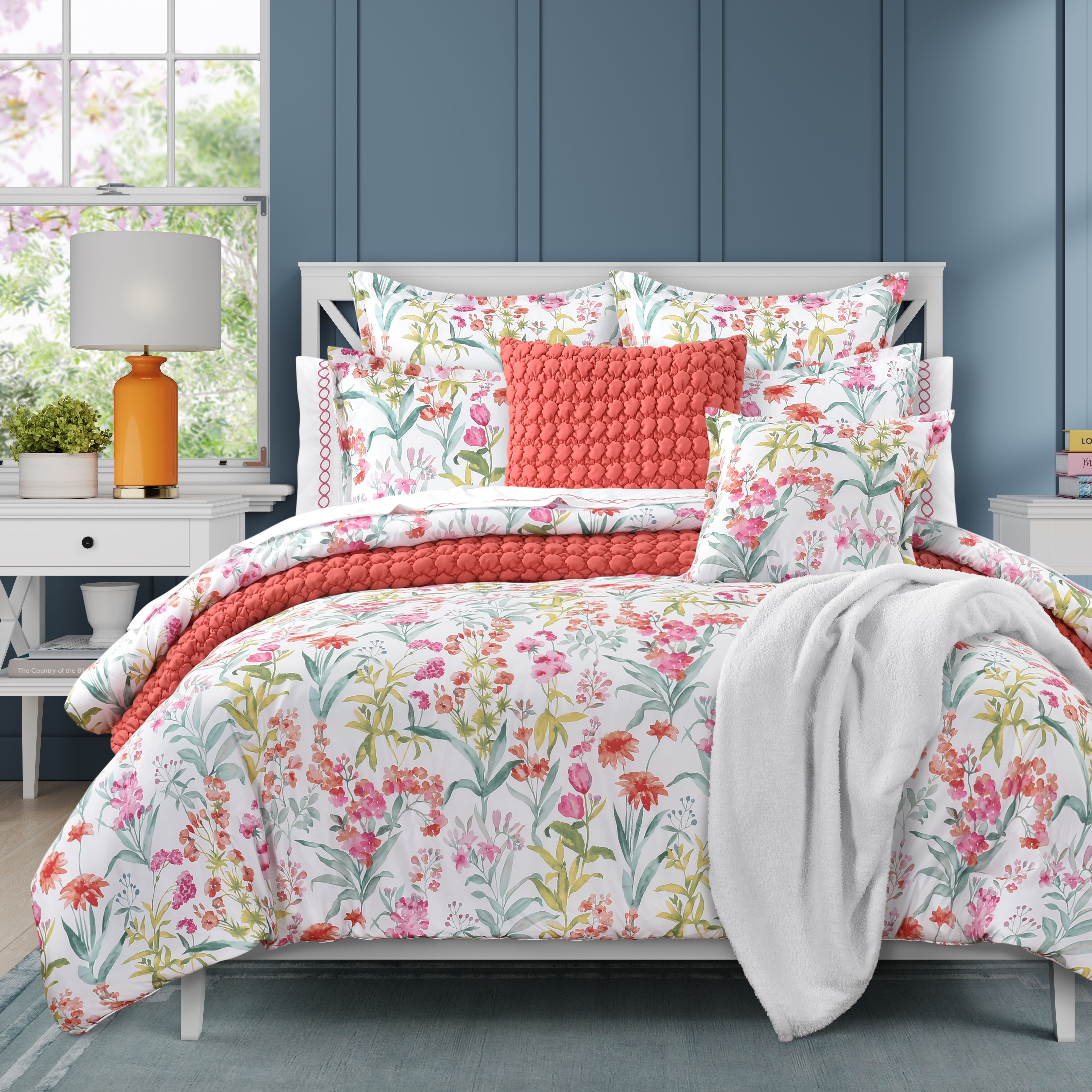 TALLULAH KING/CAL KING 3PC. COMFORTER SET, PINK, hi-res image number 0