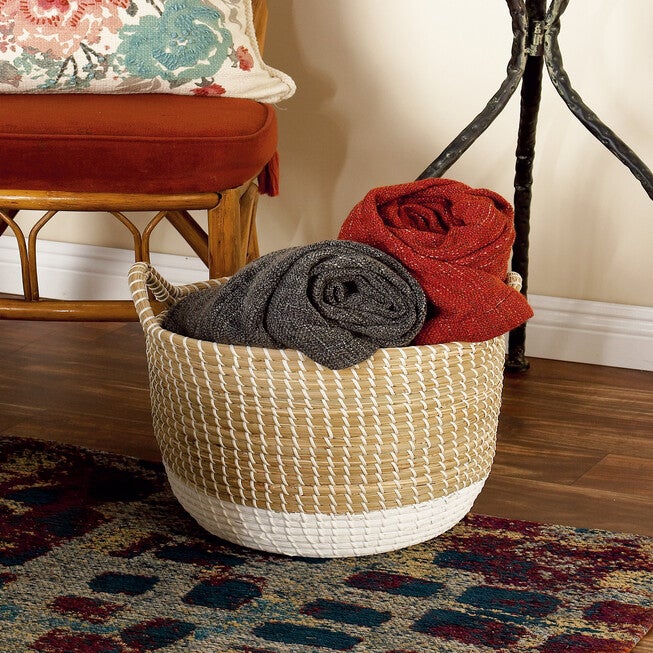 Cosmoliving By Cosmopolitan Set Of 3 Basket Storage Basket, , alternate image number null