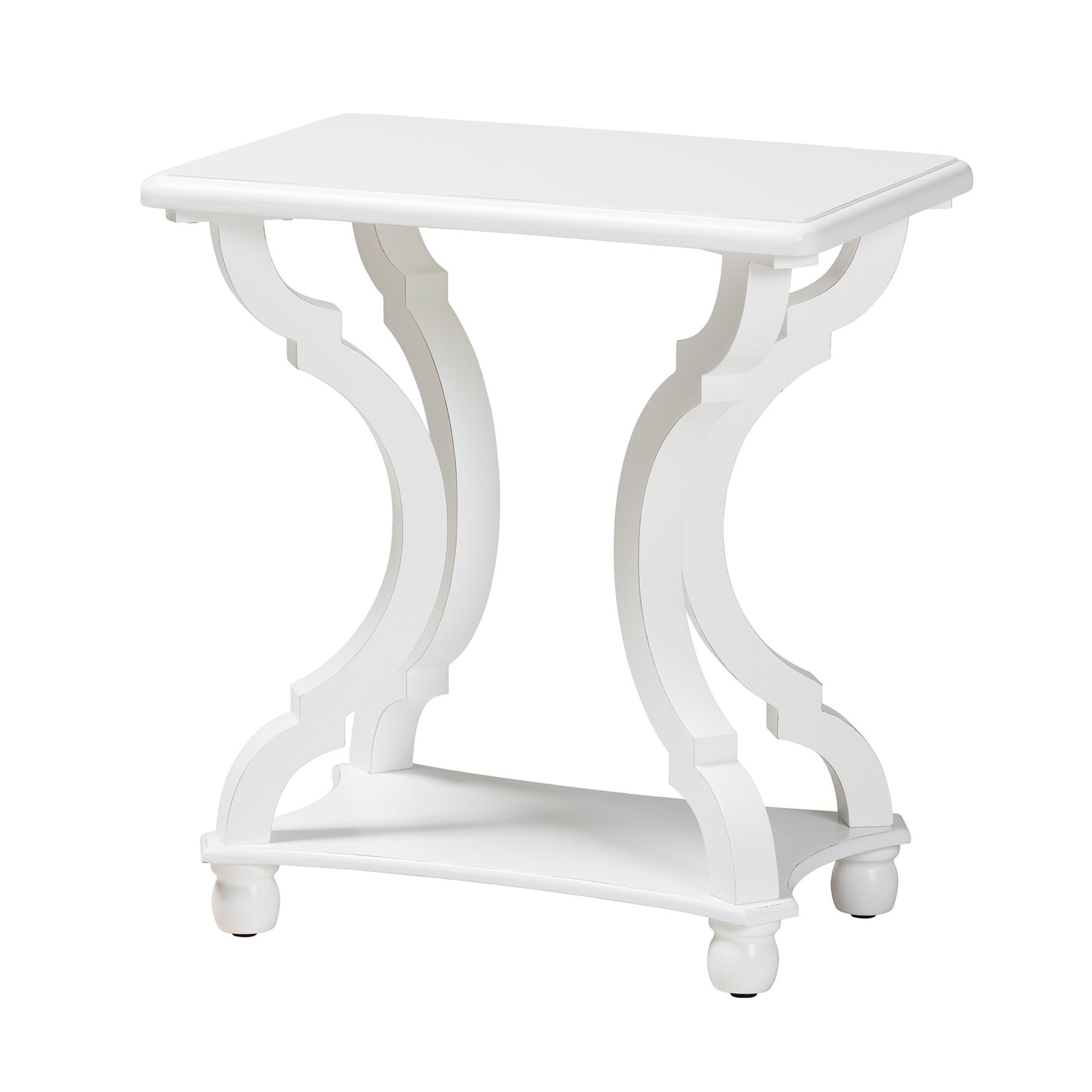 Cianna Classic And Traditional End Table, WHITE, hi-res image number 0