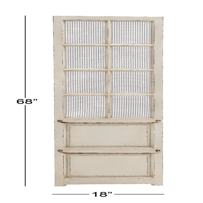 Cream Farmhouse Abstract Wood Wall Décor, , alternate image number null
