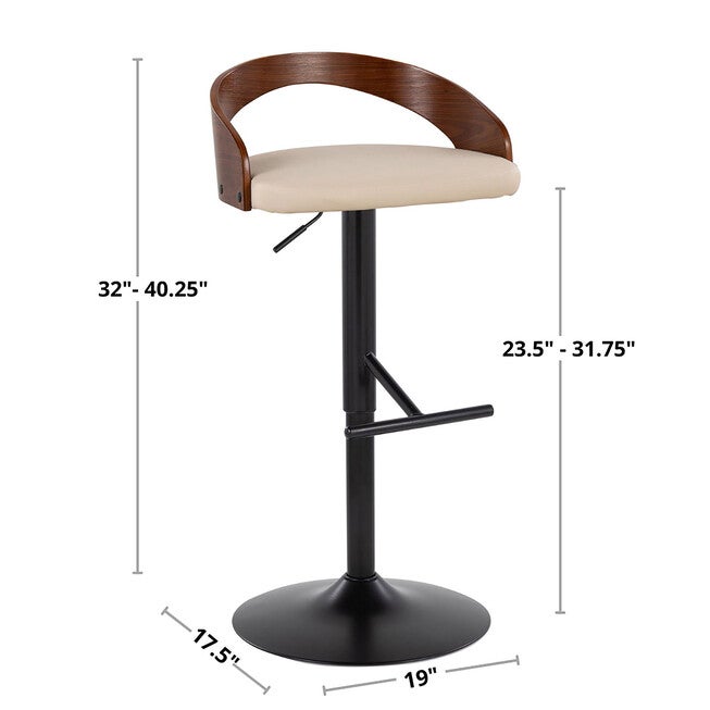 Grotto Adjustable Barstool - Set Of 2, , alternate image number null