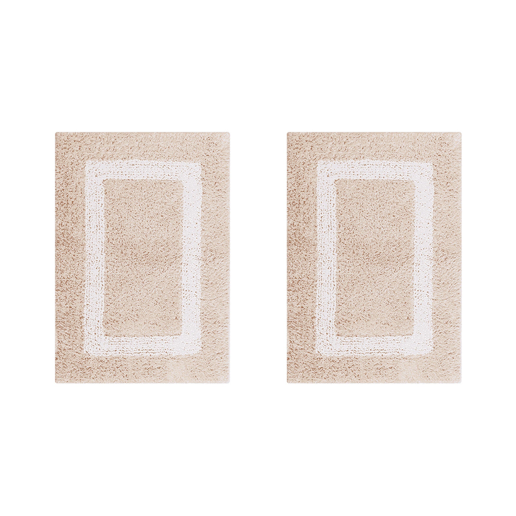 Hotel Collection 100% Cotton 2 Piece (17 inches X 24 inches | 17 inches X 24 inches) Bath Rug Set, SAND WHITE, hi-res image number 0